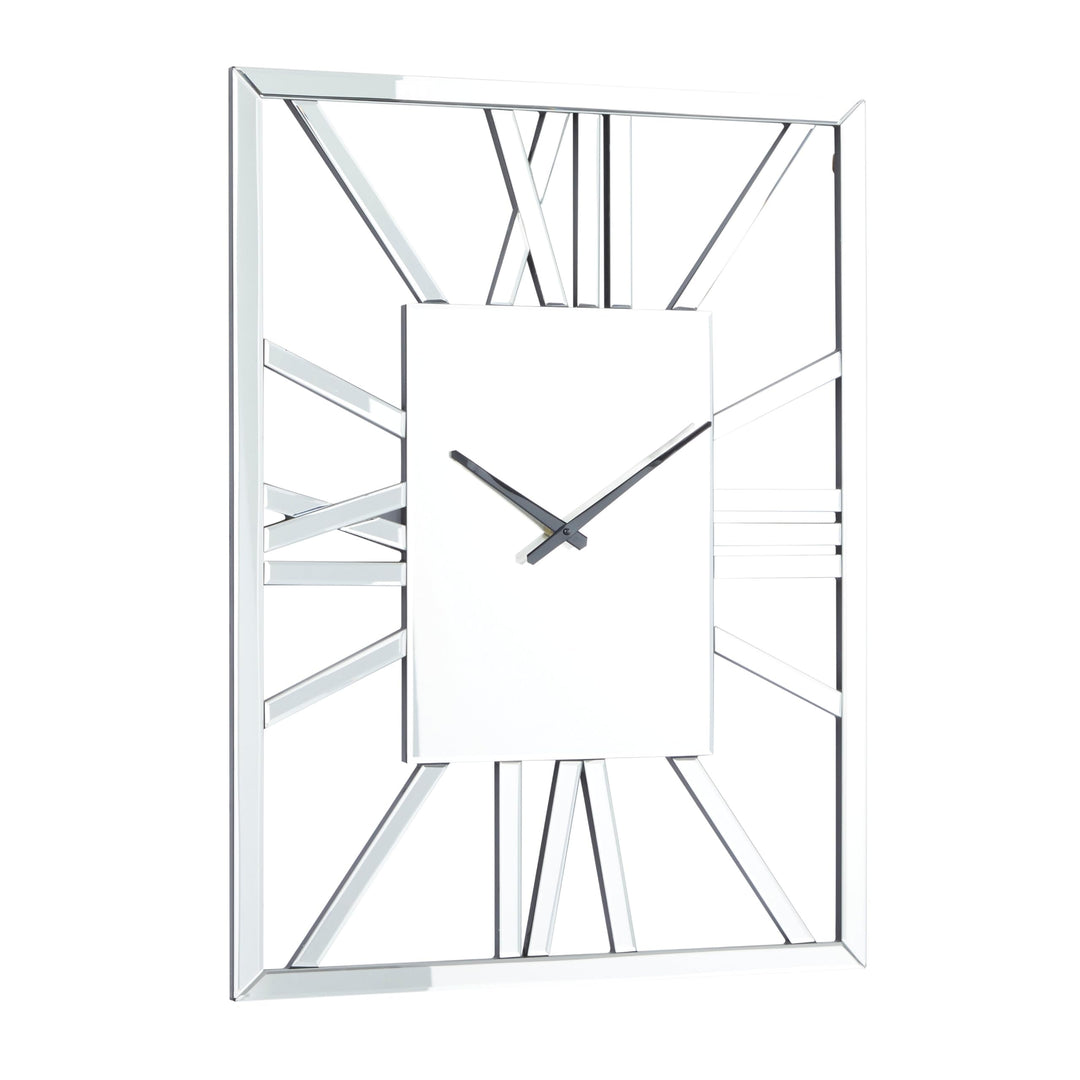 Silver Glass Wall Clock