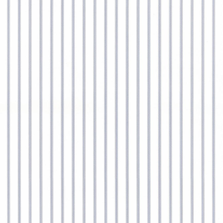 Norwall SY33929 Ticking Stripe Prepasted Wallpaper Light Blue Denim