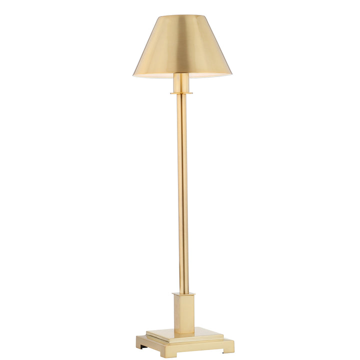 JONATHAN Y JYL6006B Roxy 26" Metal Shade LED Table Lamp Contemporary Modern Brushed Brass Gold