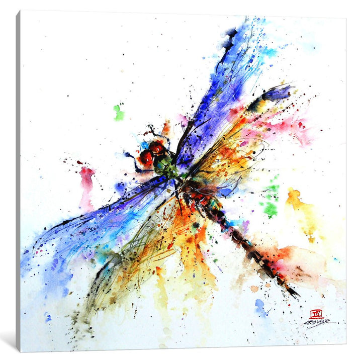 iCanvasART 1-Piece Dragonfly Canvas Print by Dean Crouser 12" x 12"/1.5" Deep 12x12x1.5