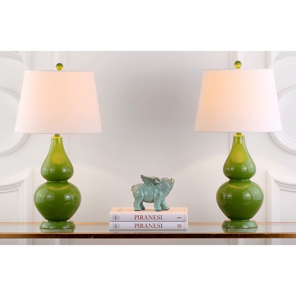 27-inch Double Green Table Lamp (Set of 2) Modern Contemporary Transitional - Diamond Home USA