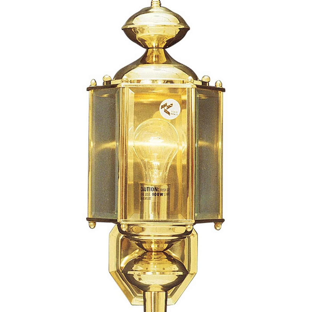 1-Light in/Out-Door Polished Brass Wall Sconce Traditional Metal Dimmable