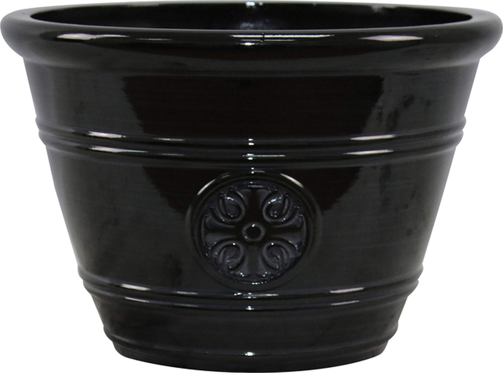 Southern Patio 15.25" Modesto Planter Black