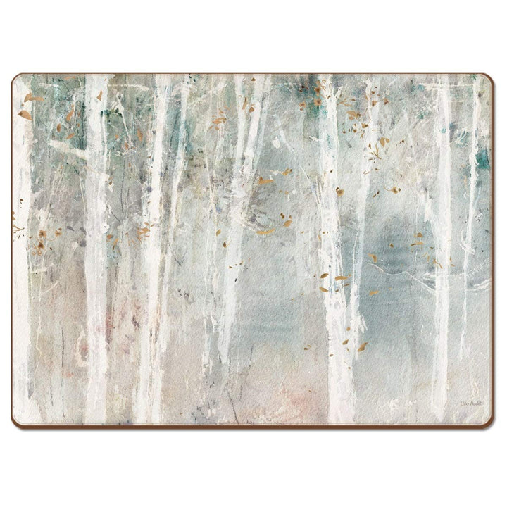 Home Hardboard Placemats Walk Set of 4 Multi Color Rectangle