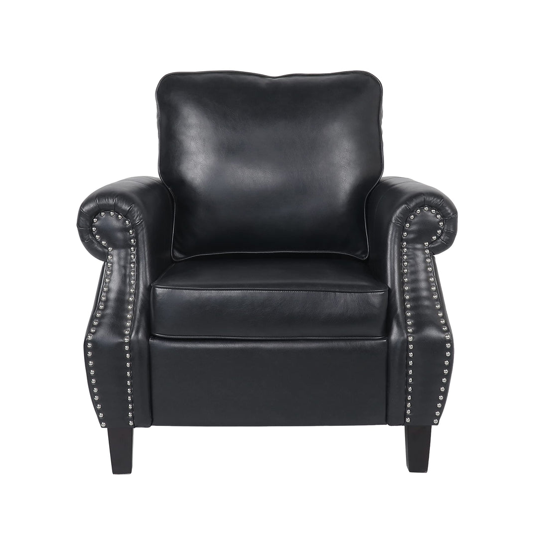 Christopher Knight Home Dowd Club Chair Midnight Black + Dark Brown Midnight Black/ Dark Brown