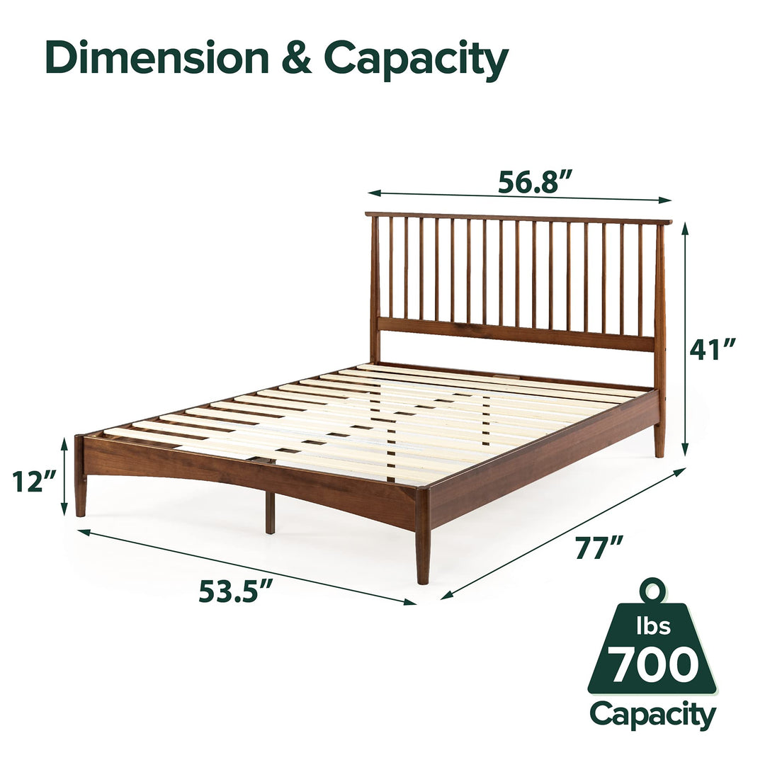 ZINUS Linda Mid Century Wood Platform Bed Frame Solid Wood Foundation Wood