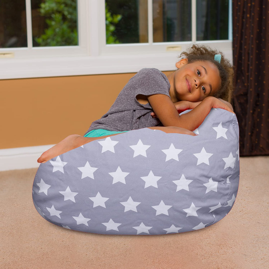 Kids Bean Bag Chair, Big Comfy Chair - Machine Washable Cover