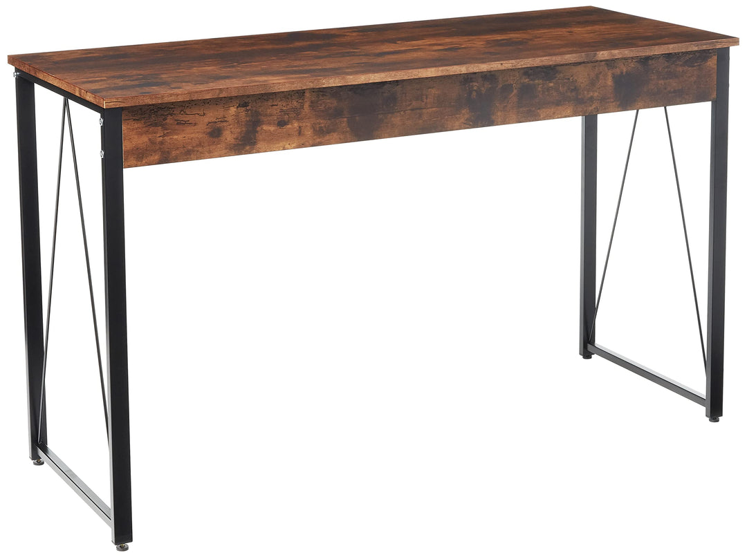 Acme Zaidin Wooden Rectangle Top Writing Desk in Weathered Oak and Black