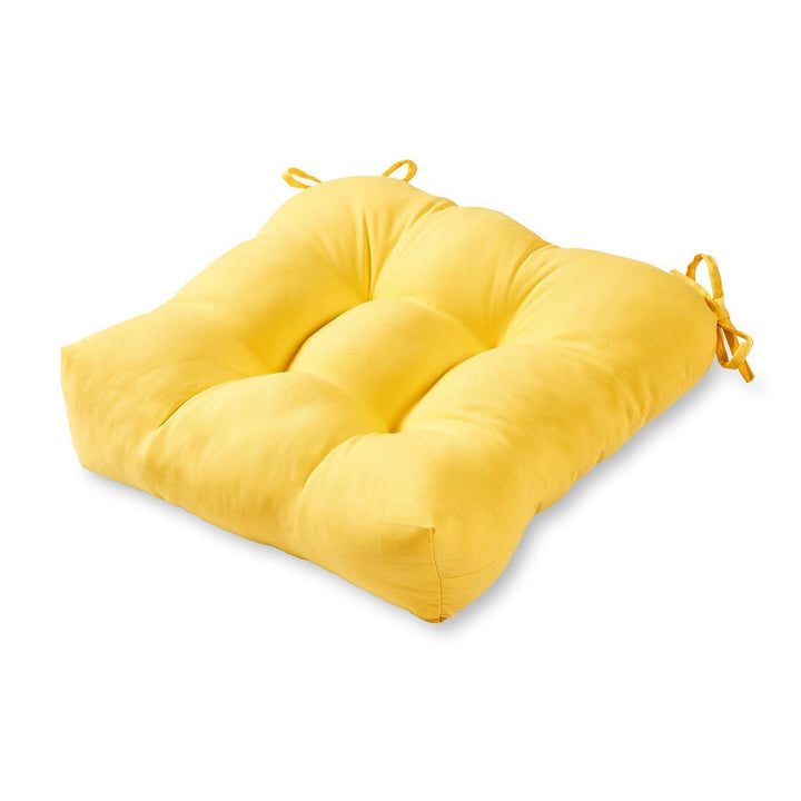 Driftwood Yellow 20-inch Outdoor Chair Cushion Solid Transitional Polyester Fade