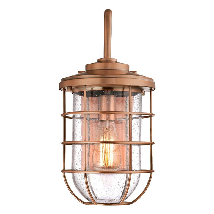 Westinghouse 6347900 Ferry One-Light Outdoor Wall Fixture Washed Copper Finish