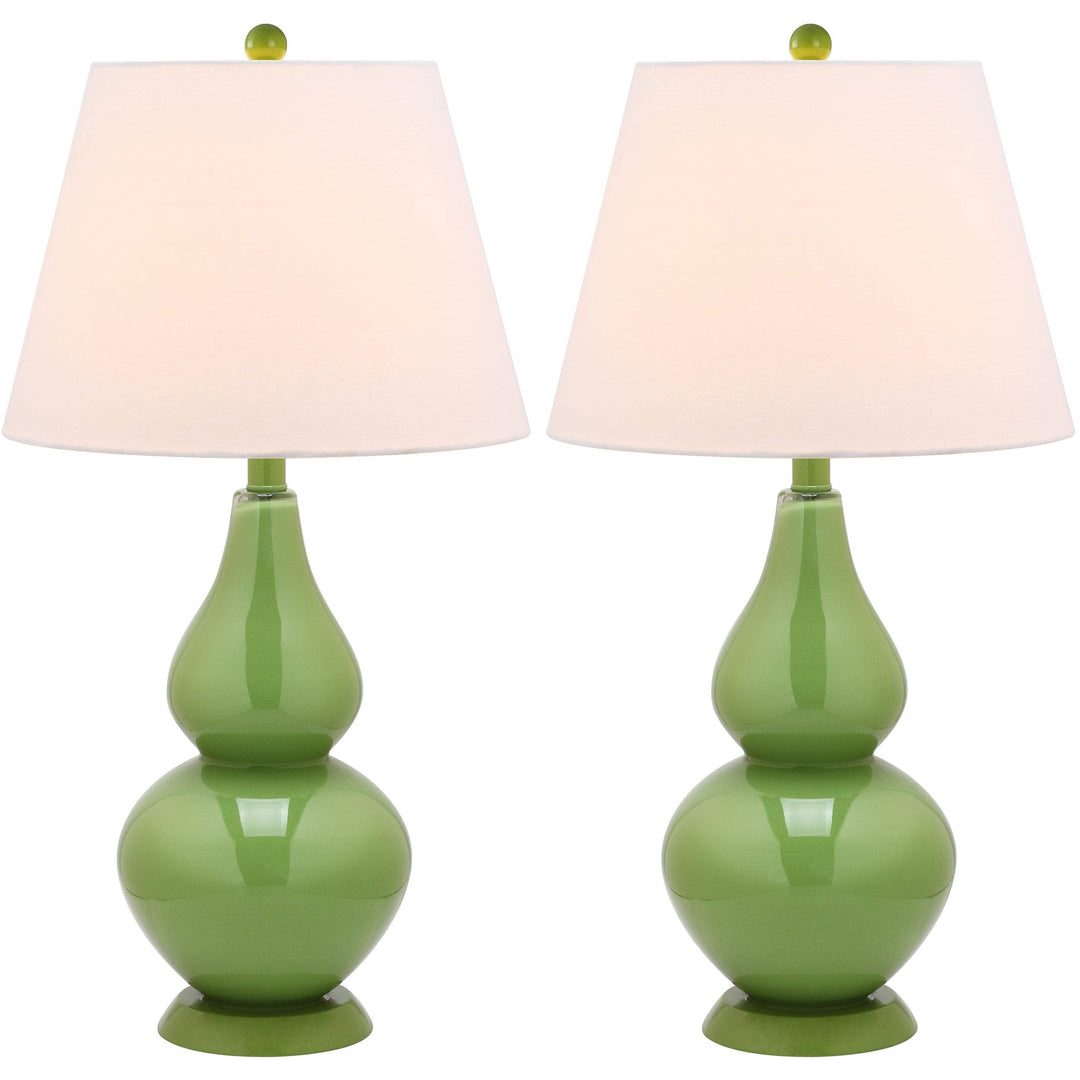 27-inch Double Green Table Lamp (Set of 2) Modern Contemporary Transitional - Diamond Home USA