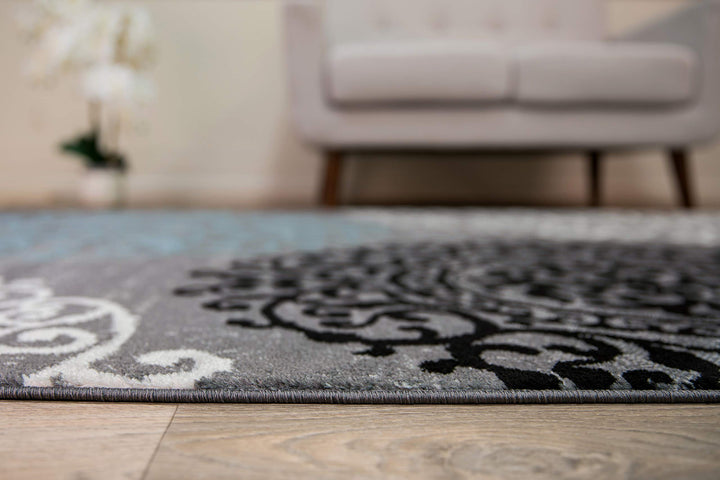 Rugshop Contemporary Modern Floral Design Area Rug