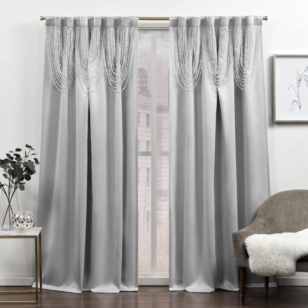 Exclusive Home ns Bliss Room Darkening Room Blackout Hidden Tab Top 54X96 - Silver