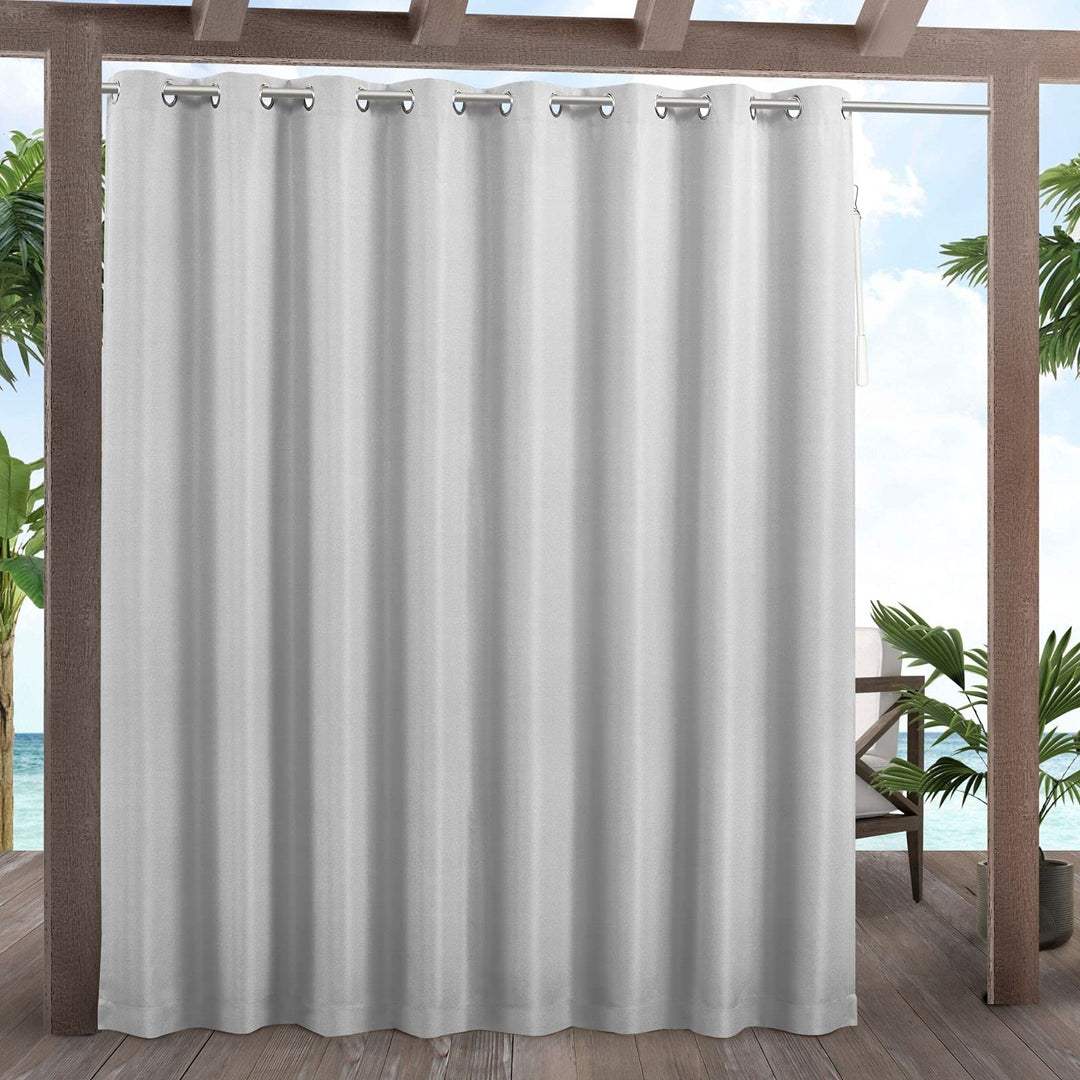 Exclusive Home Cabana atio Indoor/Outdoor Light Filtering Grommet Top Curtain Cloud Grey