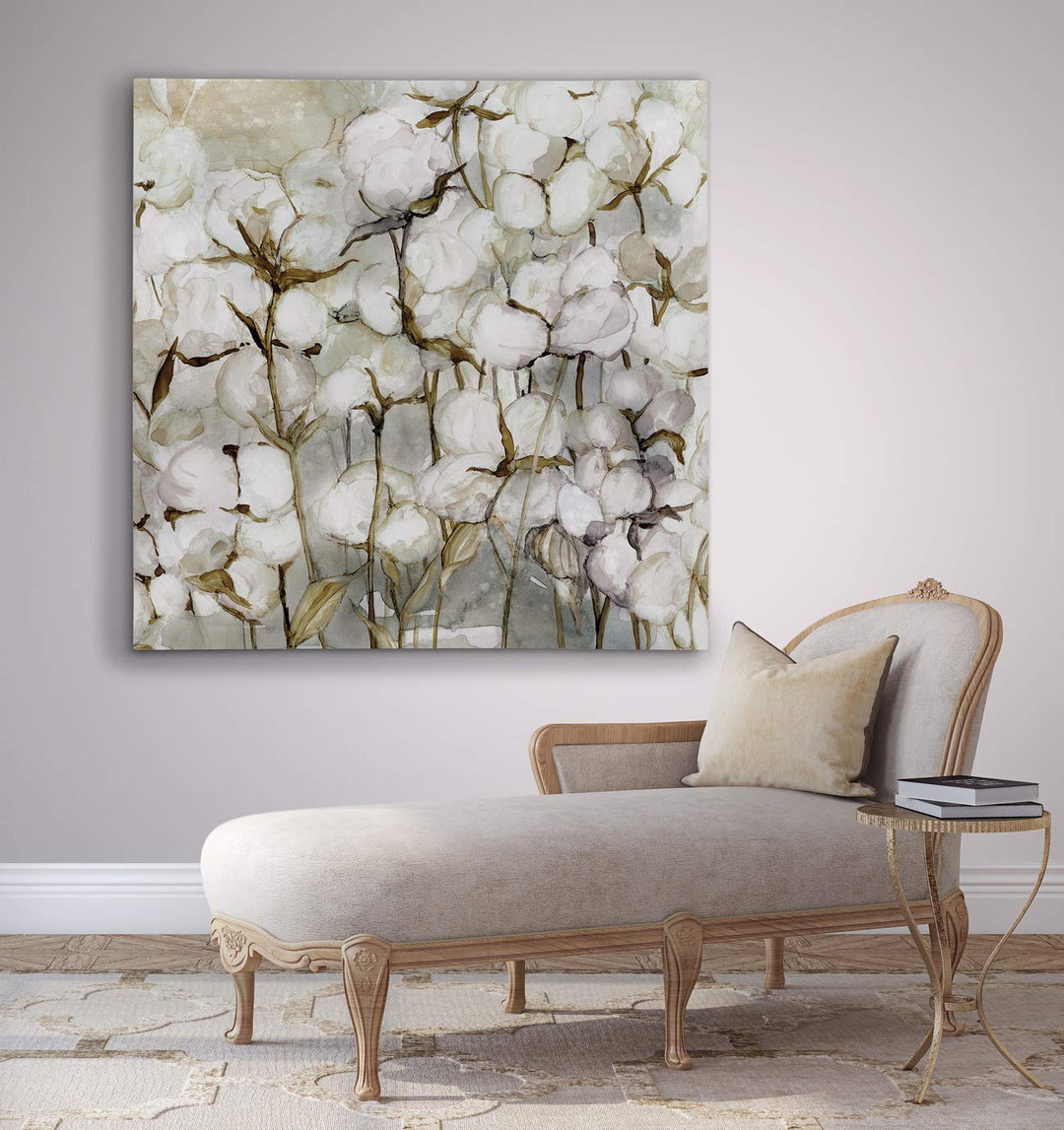 Wexford Home Cotton Field Gallery Wrapped Canvas Wall Art 32 in x 32 32X32