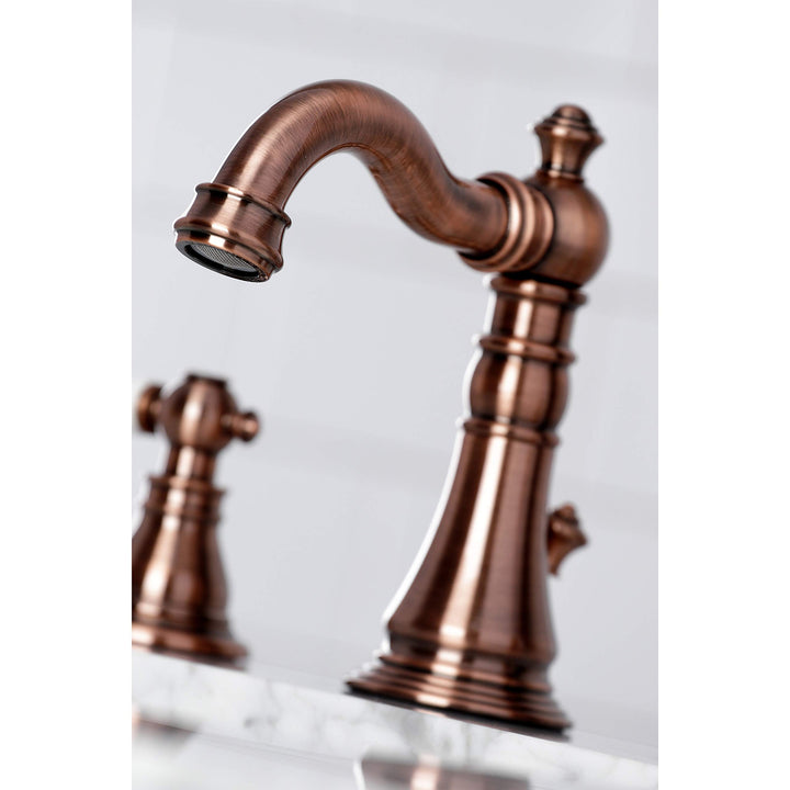 Kingston Brass FS197APLA American Patriot Widespread Bathroom Faucet Antique