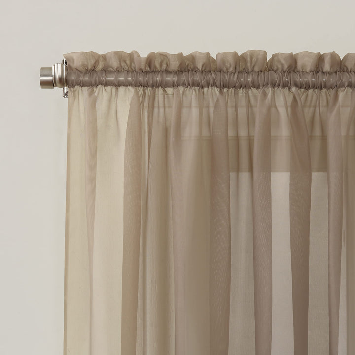 59inch 1 Piece Sheer Voile Curtain Single Panel Glam Solid Window Drape