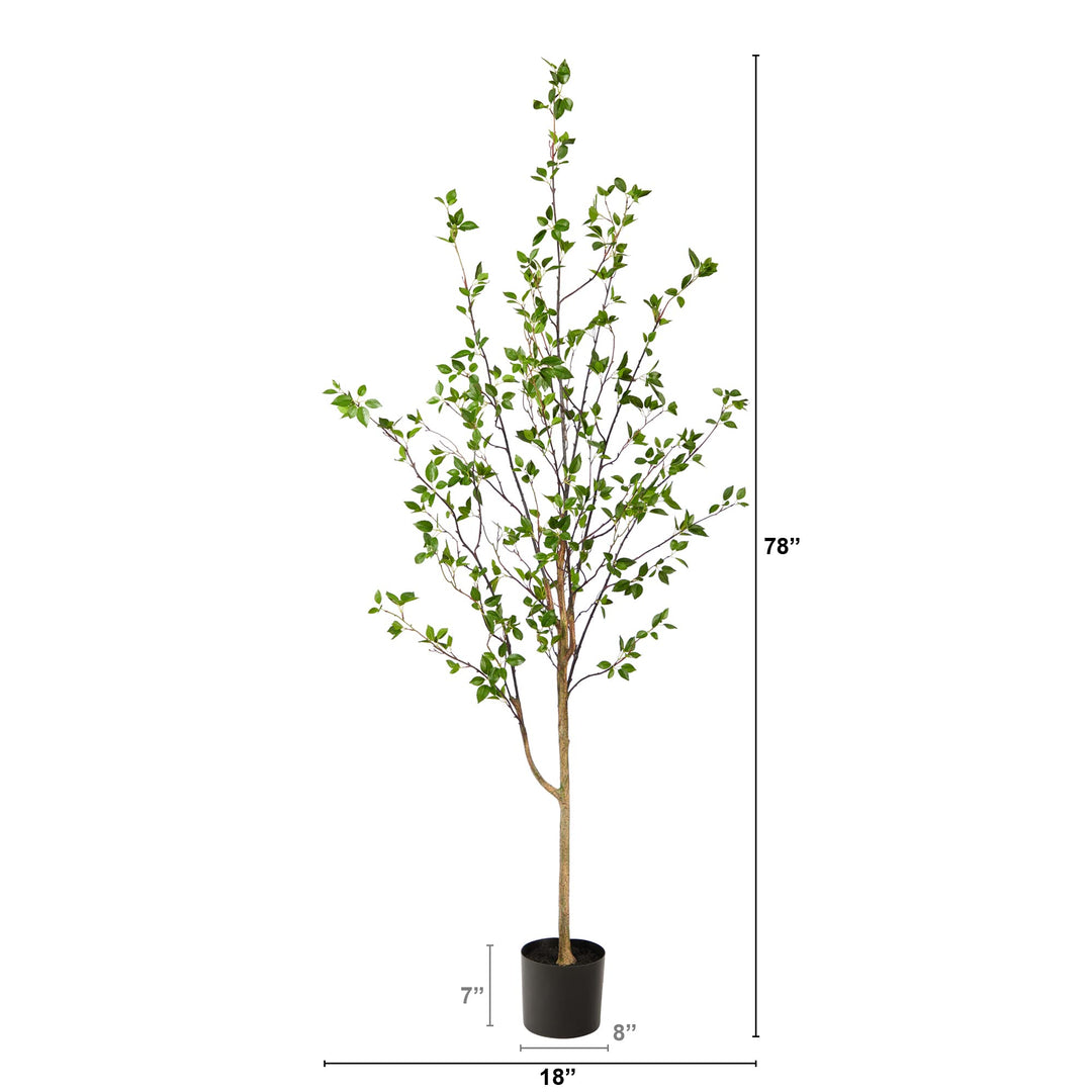 Nearly Natural 6.5ft. Minimalist Citrus Artificial Tree