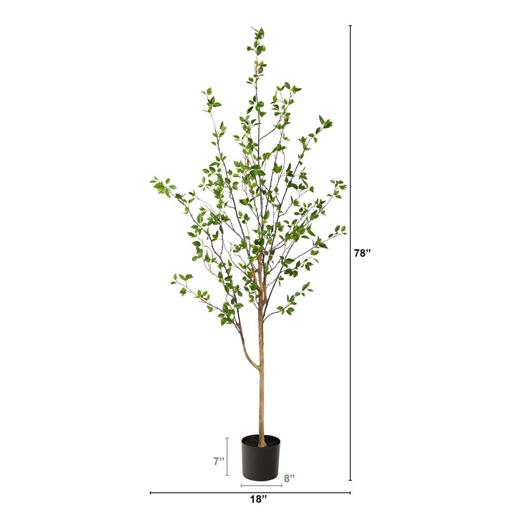 Nearly Natural 6.5ft. Minimalist Citrus Artificial Tree