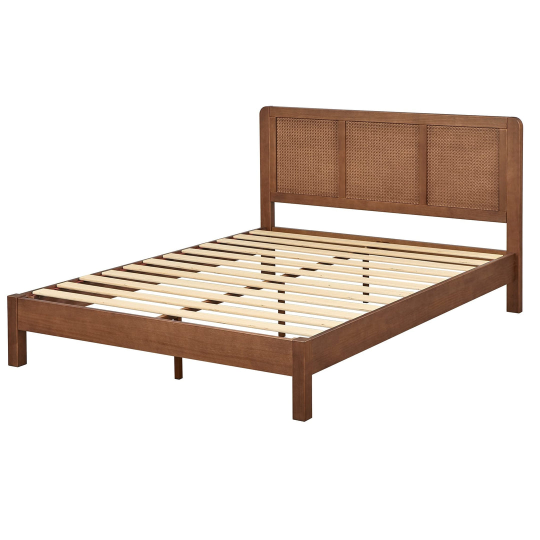 Lifestorey Larkin Mid-Century Queen Platform Bed White