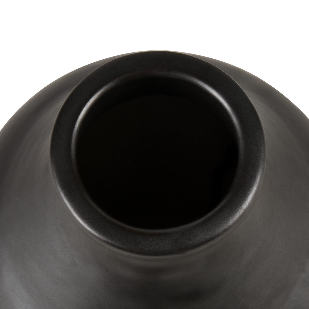 Vase Small Black Transitional Ceramic