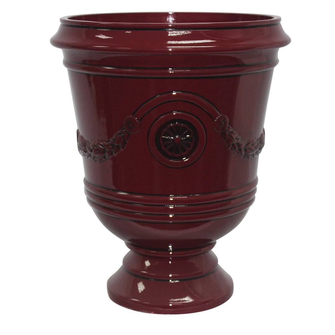 Southern Patio 15" Diameter Porter Urn Planter Oxblood Red