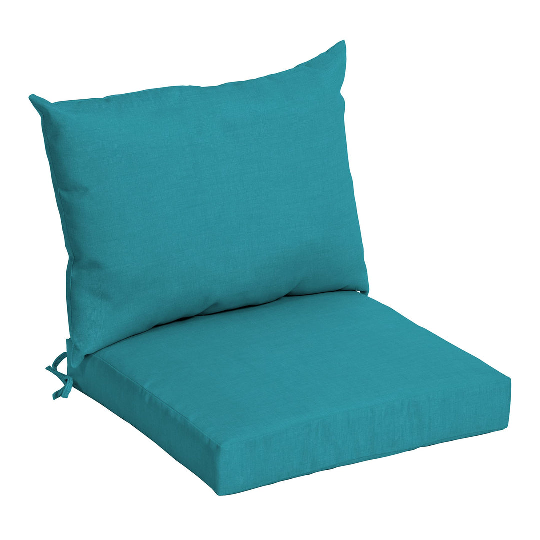 Arden Selections Outdoor Dining Chair Cushion 21 x 21 Water Repellent Fade Lake Blue Leala