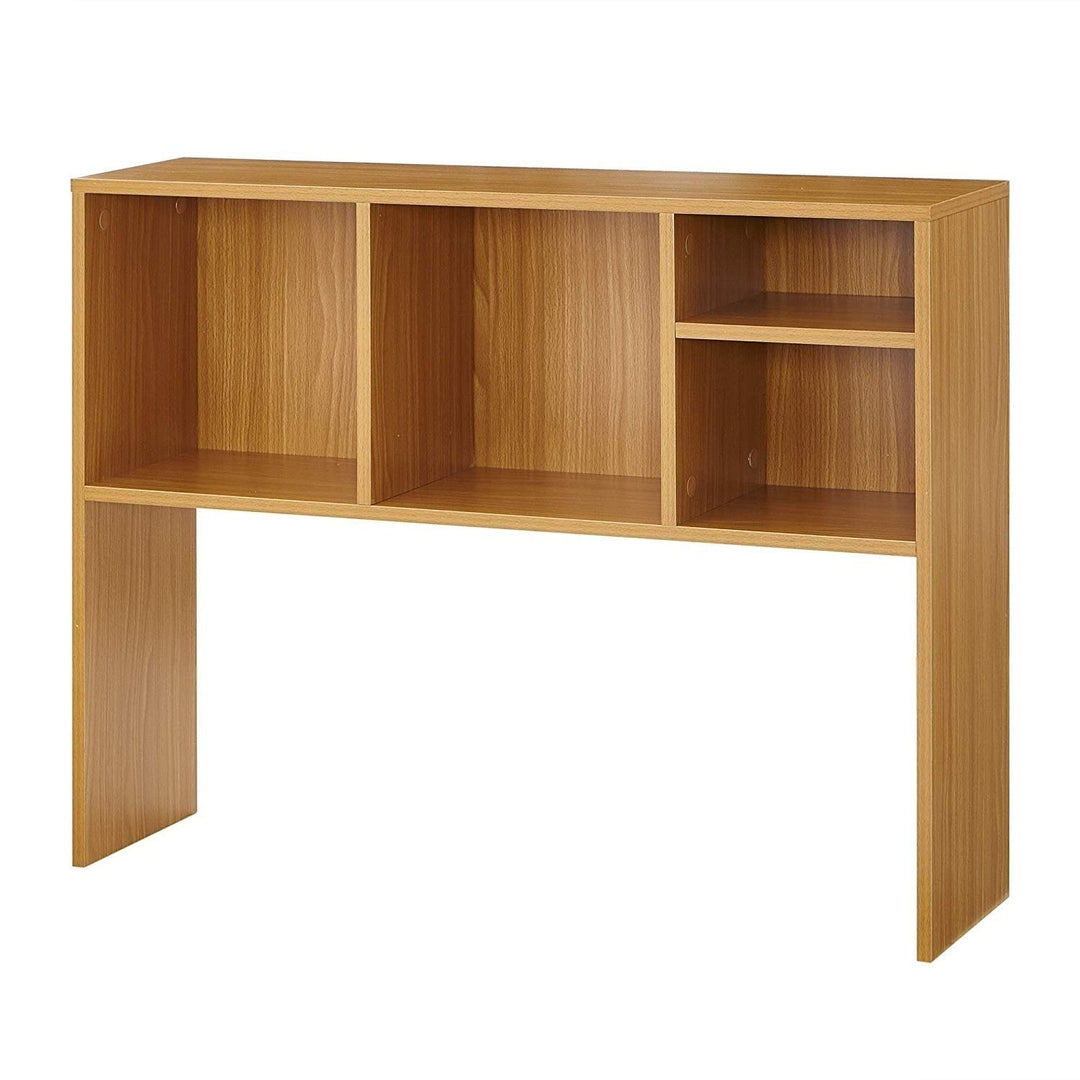 Beech (Natural Wood) The Cube Desk Bookshelf Brown Wood