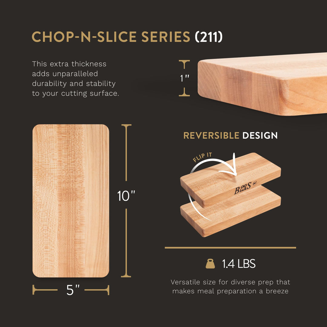 John Boos Boos Block Chop-N-Slice Series Reversible Wood Cutting Board with