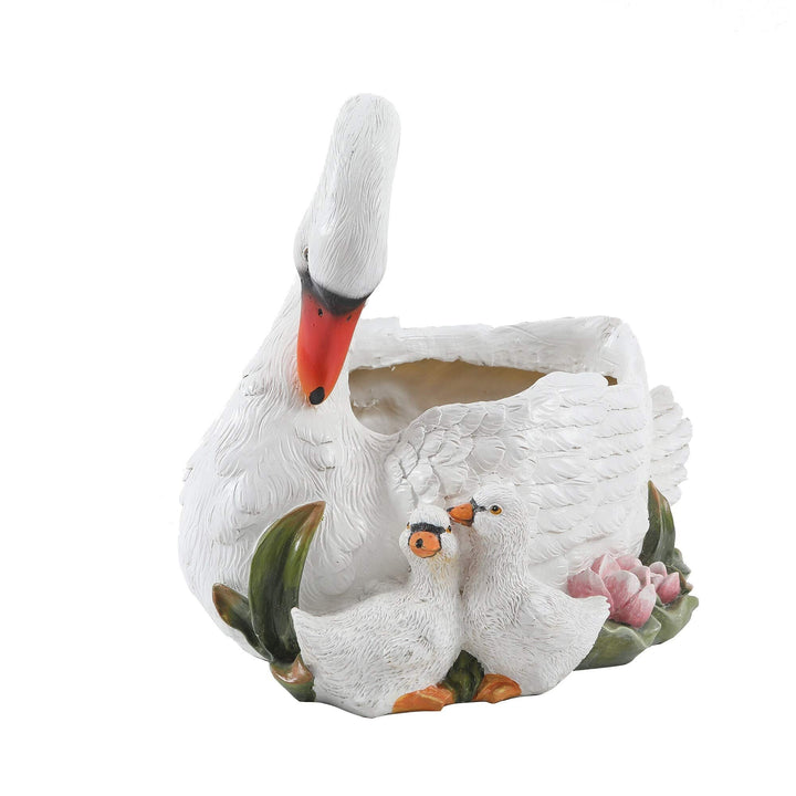 Swan Planter Traditional Round