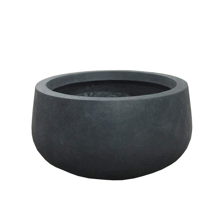 Lightweight Concrete Modern Low Bowl Cement Planter-Medium - 15.7'x15.7'x7.9'