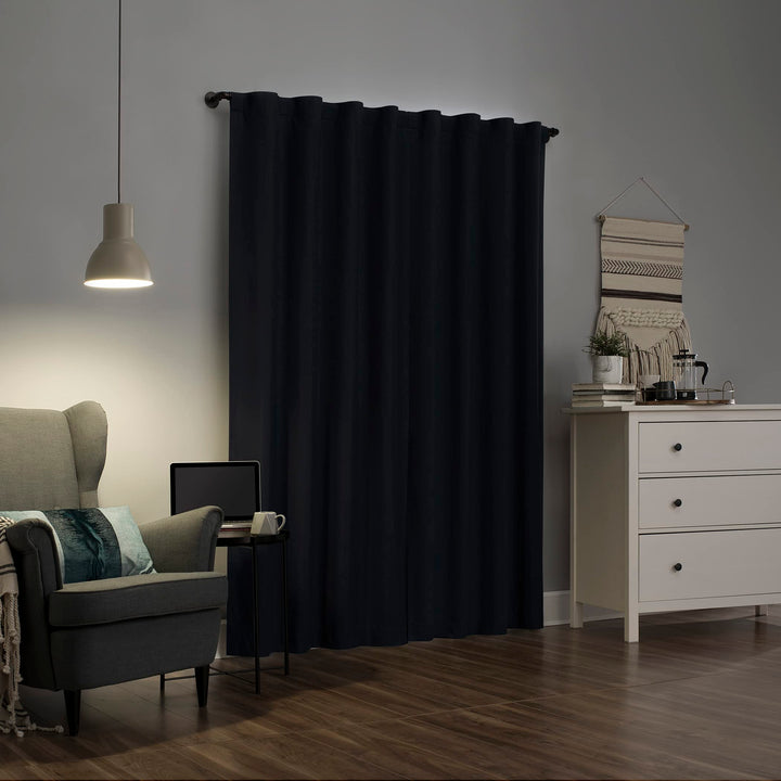 Sun Zero Cyrus Thermal Total Blackout Back Tab Curtain Panel, Single Panel