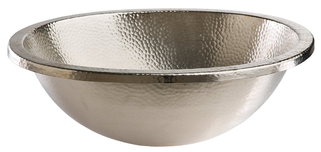 Sinkology SB203-18N Edison Dual Mount Oval Bathroom Sink 18-0.5 Inch Hammered