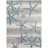 Balta Rugs Martin Coastal Starfish Area Rug 6'7" x 9' - Gray