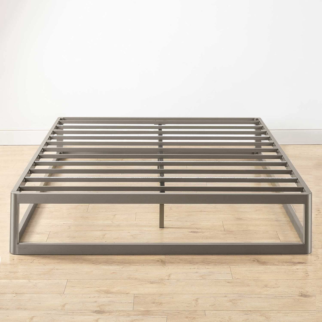 Mellow 12" Metal Platform Bed Frame w/Heavy Duty Steel Slat Foundation King Grey