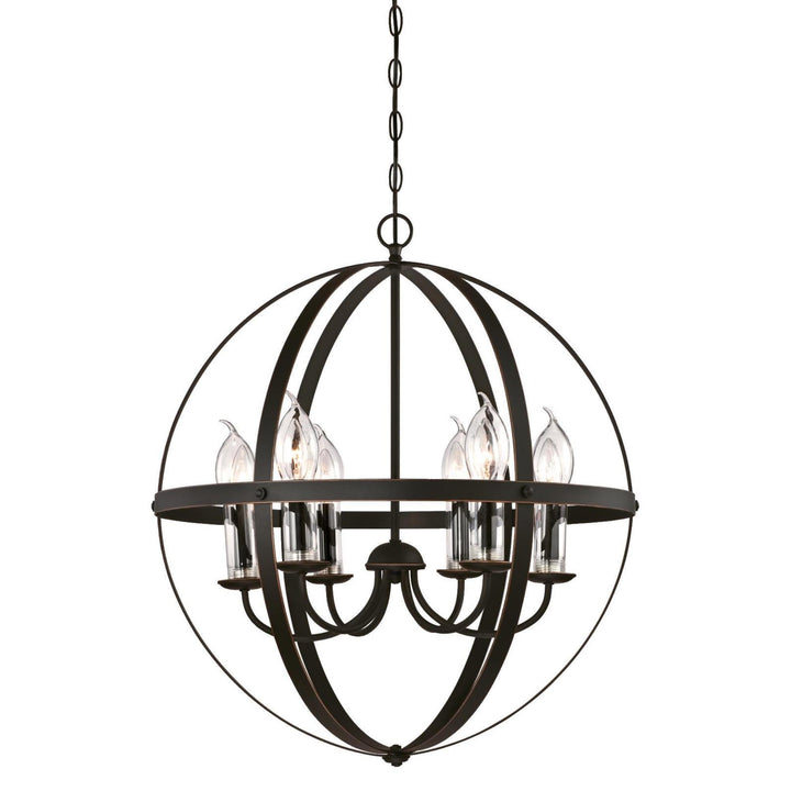 Westinghouse 6339000 Stella Mira Six-Light Outdoor Chandelier Oil Rubbed Bronze 6-Light