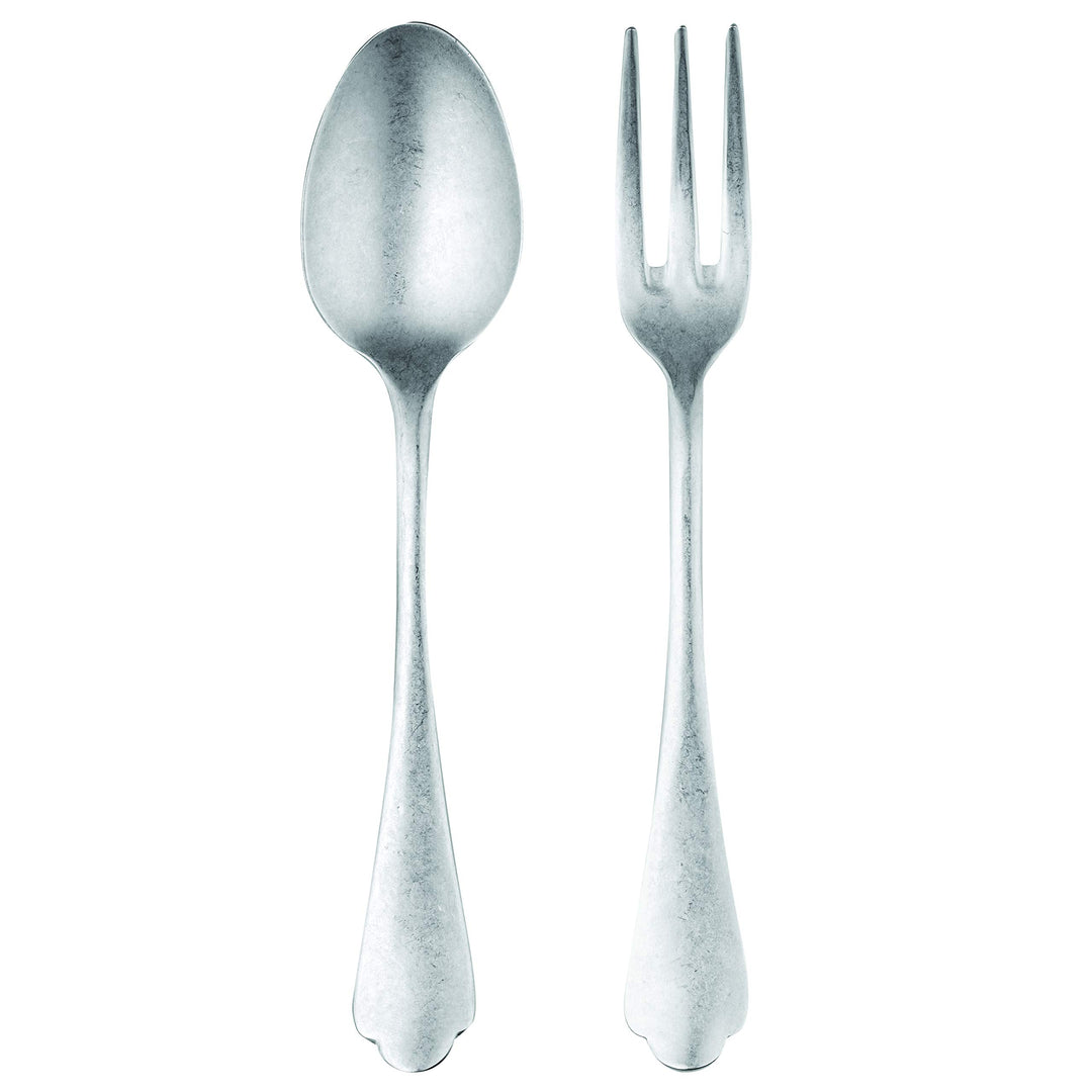 Mepra Dolce Vita Serving Set - Pewter Finish shwasher Safe Cutlery for Fine