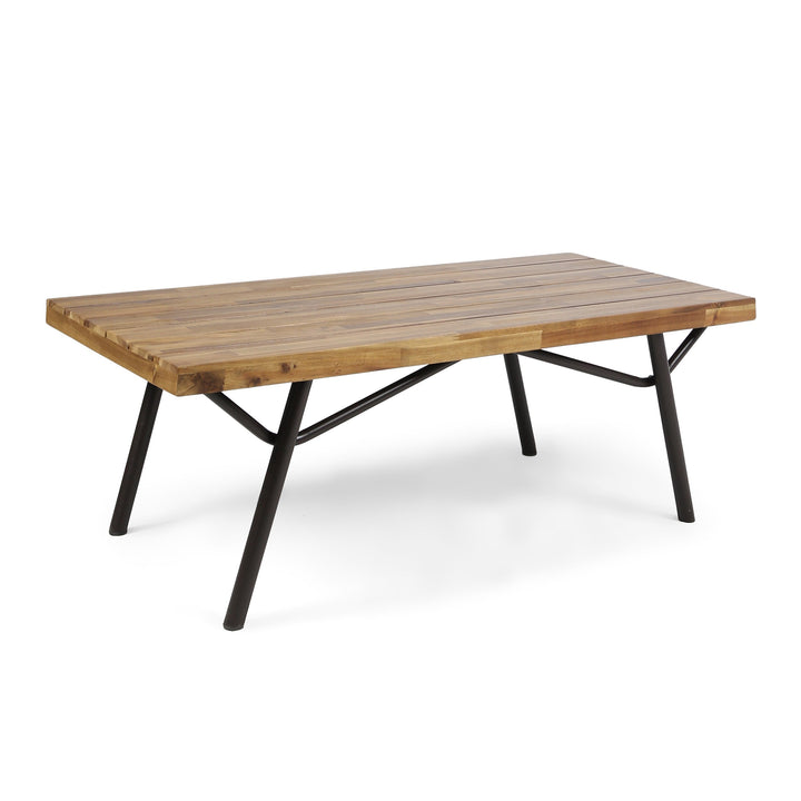 Christopher Knight Home Baish Outdoor Acacia Wood Coffee Table Teak Finish