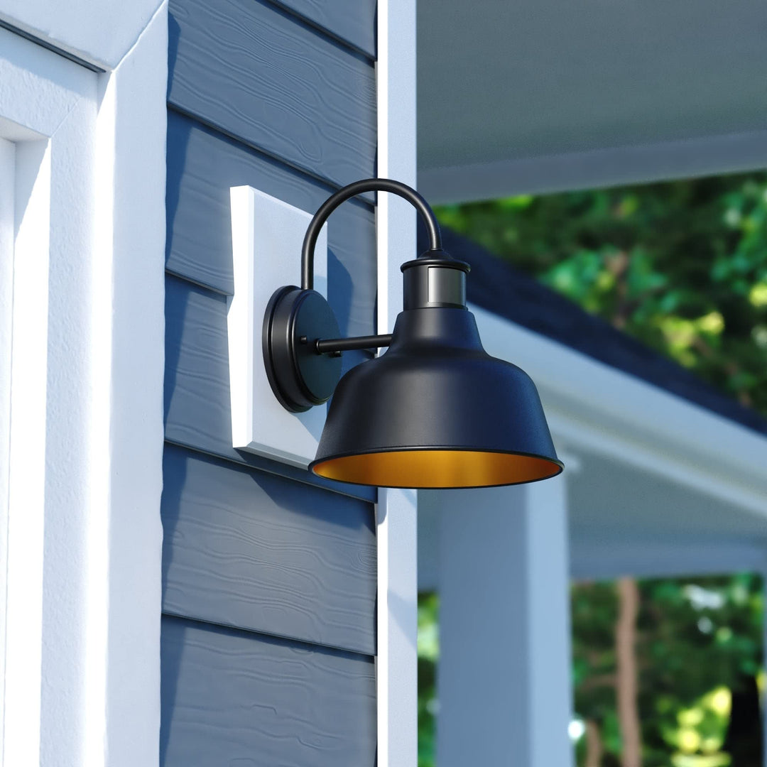 Dark Bronze Motion Sensor Dusk to Dawn Outdoor Wall Light Farmhouse Metal