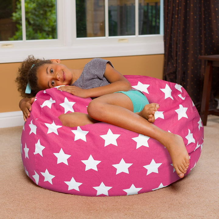 Kids Bean Bag Chair, Big Comfy Chair - Machine Washable Cover