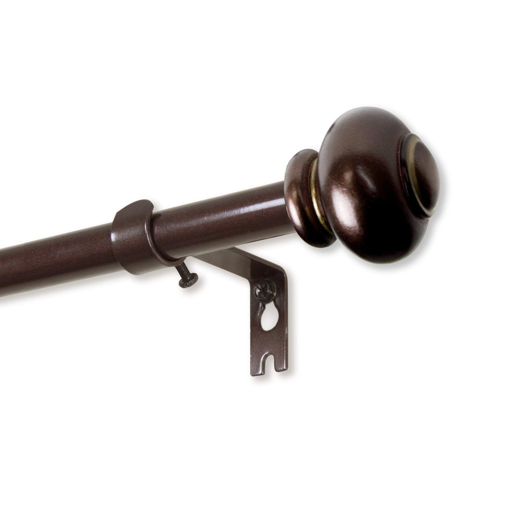 InStyleDesign Monroe Adjustable Curtain Rod Cocoa 28-48 Inch 28 to 48 inches - Cocoa