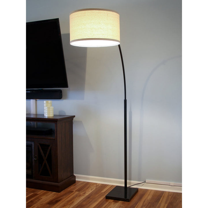 Led Floor Lamp Black Mid-Century Modern Bulbs Included Energy Efficient