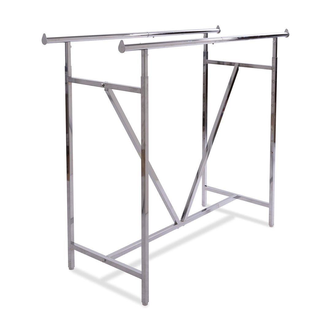 Econoco - Adjustable Heavy Duty Double Bar Retail Clothing Rack Rectangular