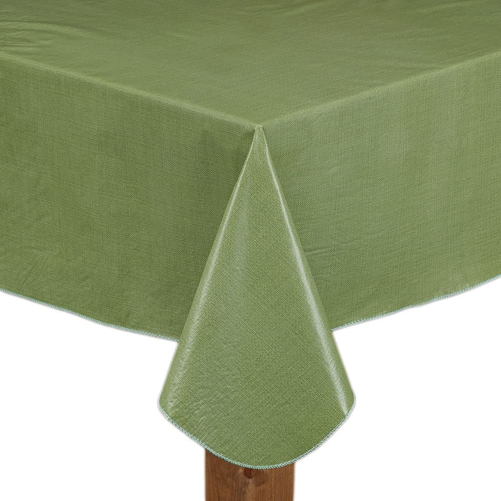 Lintex Cafe Deauville Sage 60x120 Oblong (Rectangle) Vinyl Tablecloth [Kitchen] 60x120 - Sage