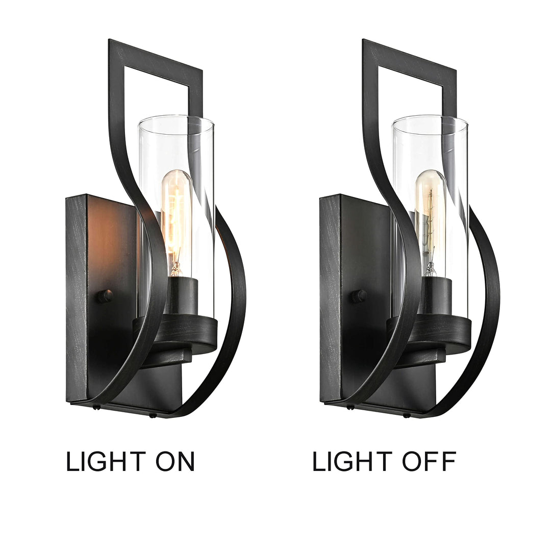 The Lighting Store Anastasia 1 Light Wall Sconce with Clear Glass Shade and