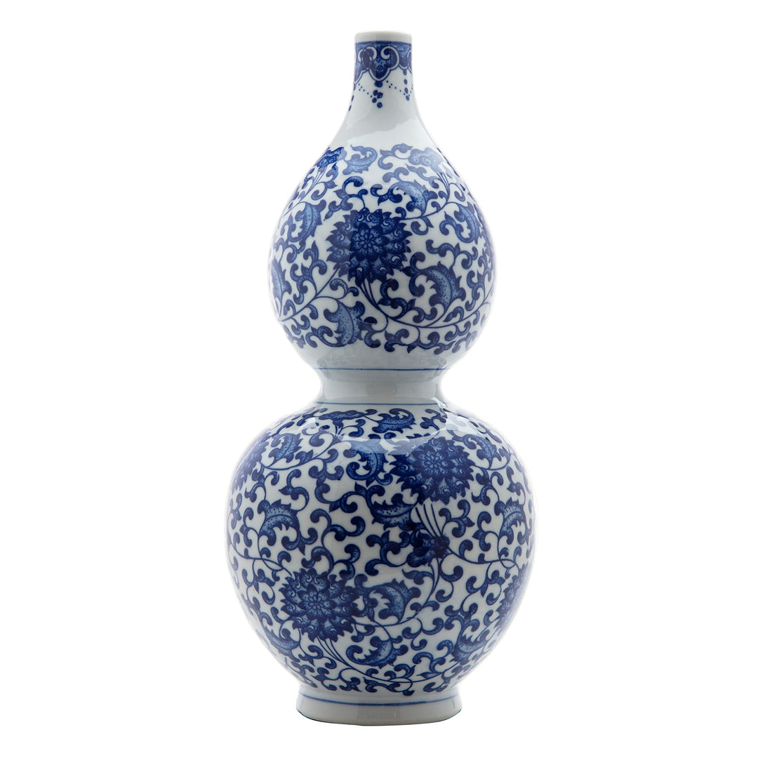 Blue and White Vase 5.5x5.5x11 Multi Color Porcelain