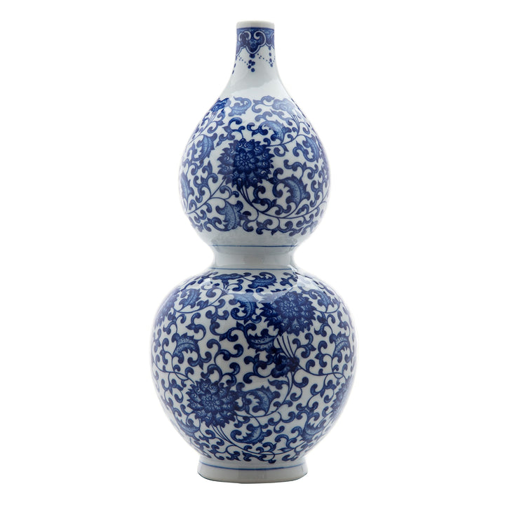 Blue and White Vase 5.5x5.5x11 Multi Color Porcelain