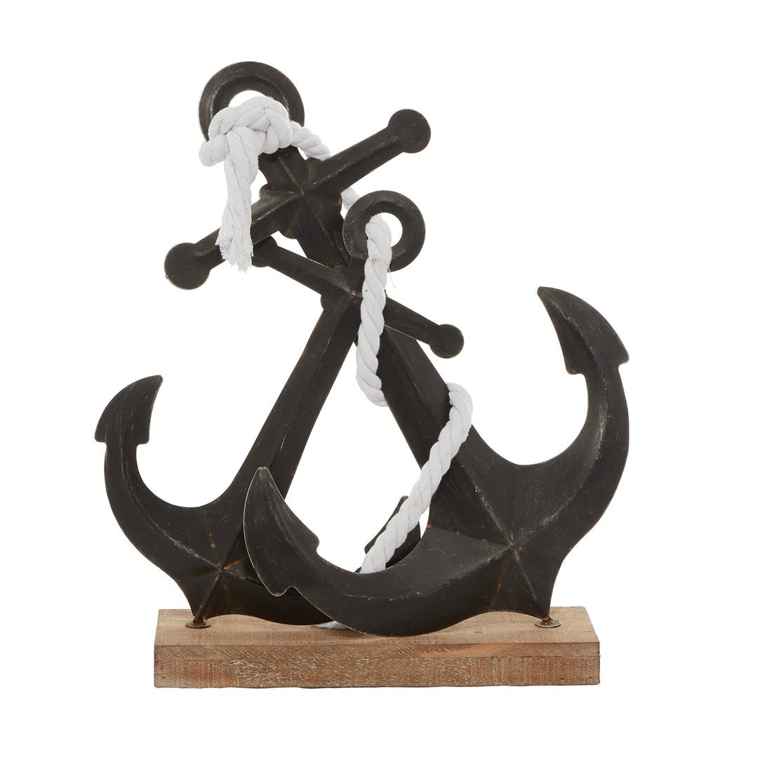 Black Iron Traditional Sculpture Anchor 16 X 15 5