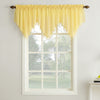 No. 918 Erica Crushed Voile Ascot Beaded Sheer Rod Pocket Curtain Valance 51x24 - Yellow