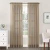 No. 918 Emily Sheer Voile Rod Pocket Curtain Panel 59" x 84" Taupe 59x84 - Taupe